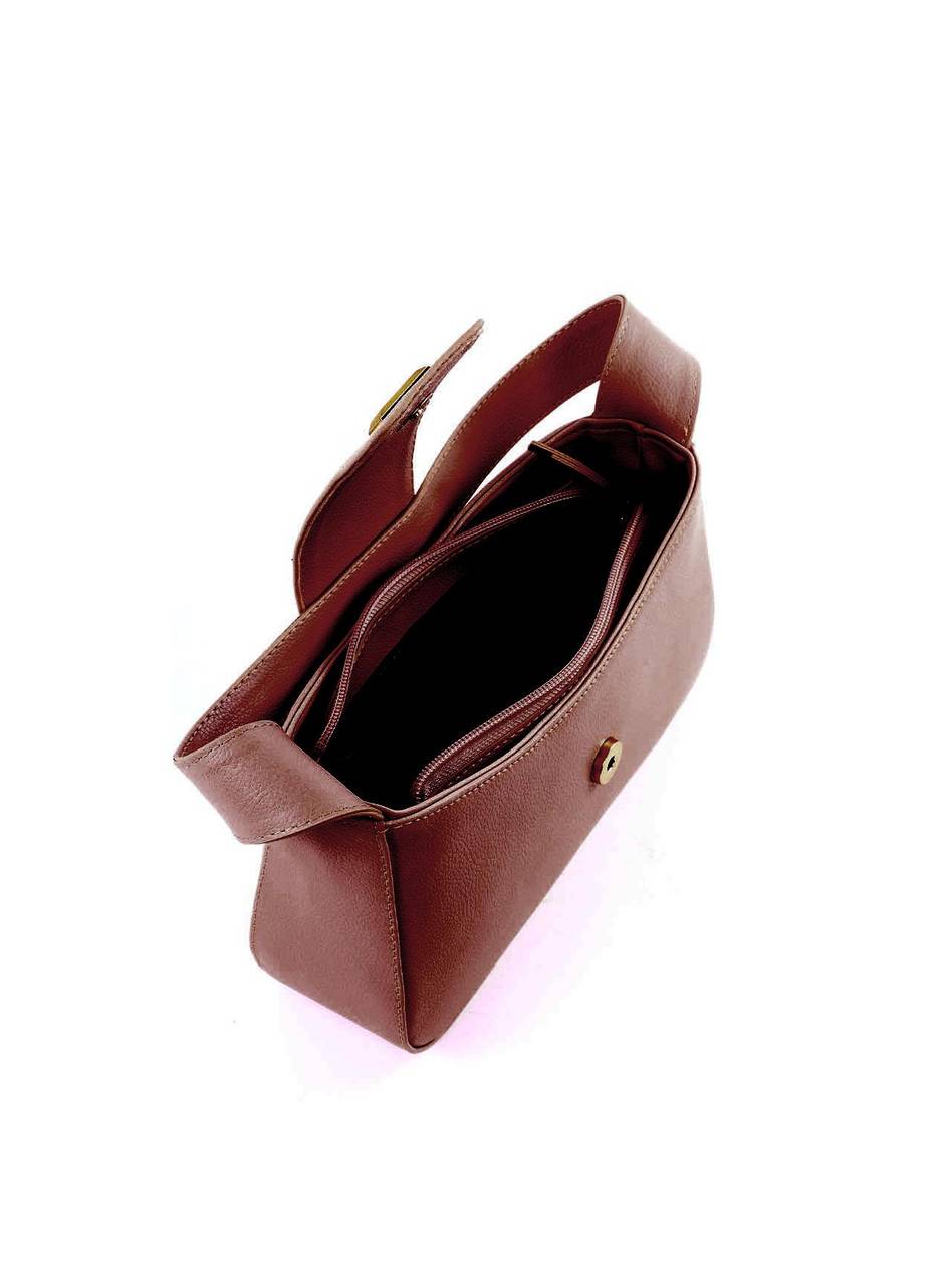 Bolsa Baguete com Lingueta Larga - Cacau BSI-6175 - CA