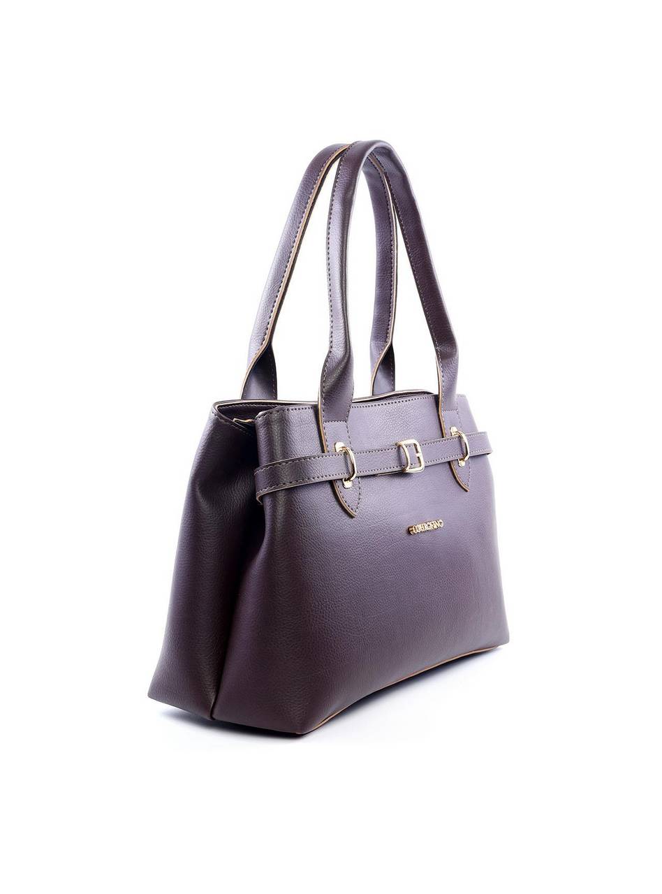 Bolsa Tote com Alça de Mão e Detalhe de Cinto - Preta BSI-6055 - PR