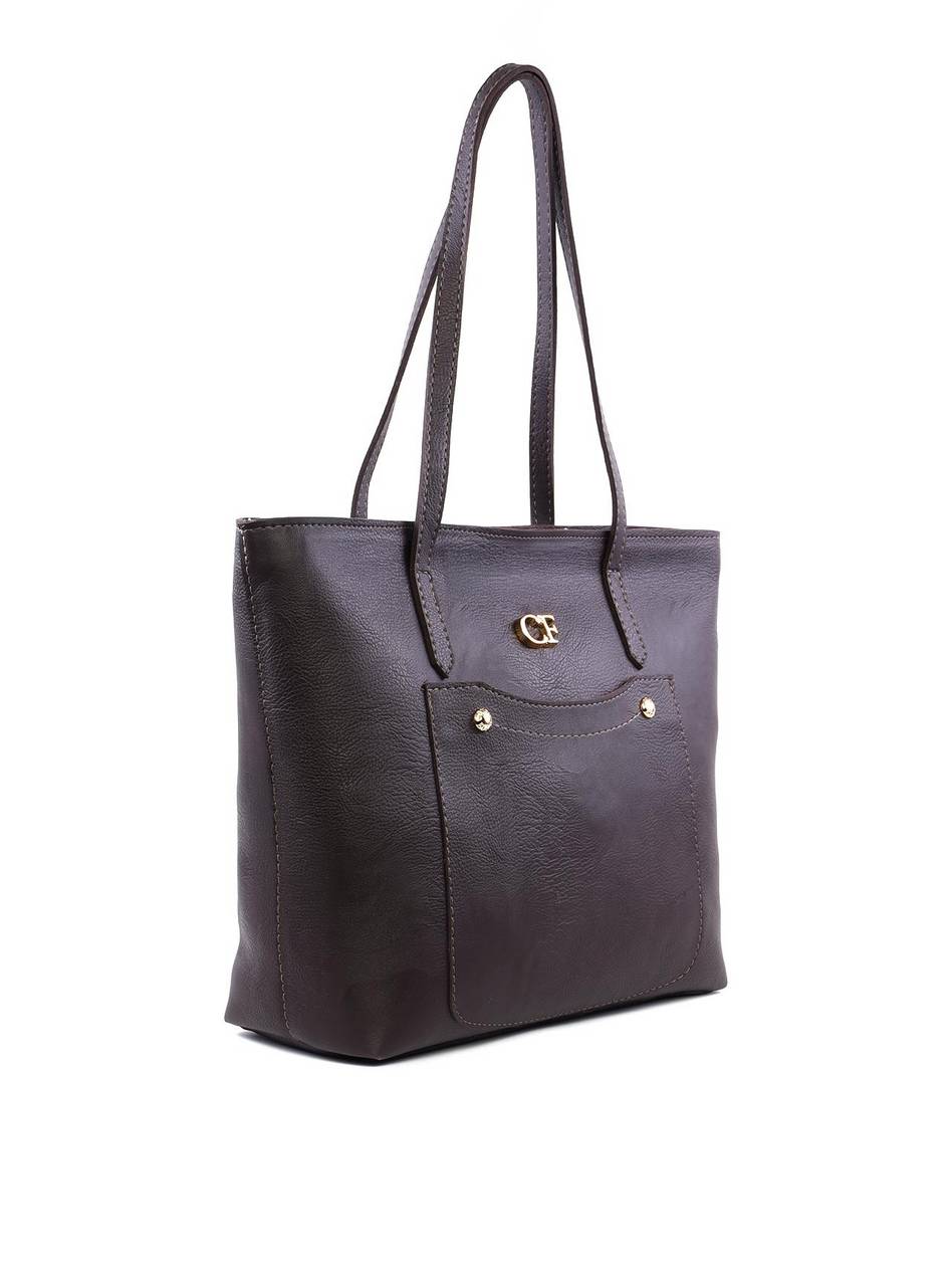 Bolsa Tiracolo com Bolso Frontal e Esferas - Cacau BSI-6197 - CA