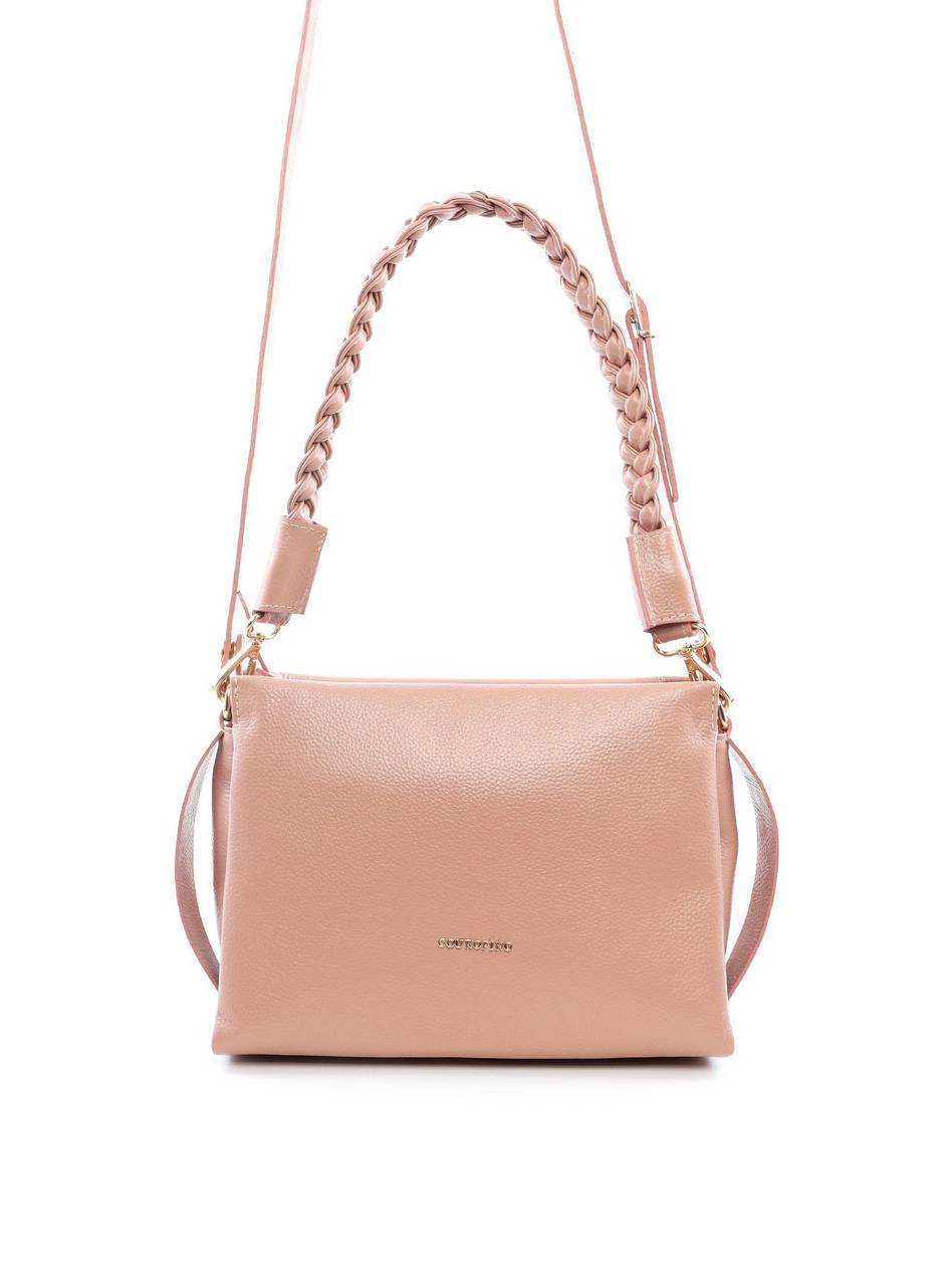 Bolsa Tote com Alça Trançada de Mão - Nude BSI-6078 - NU