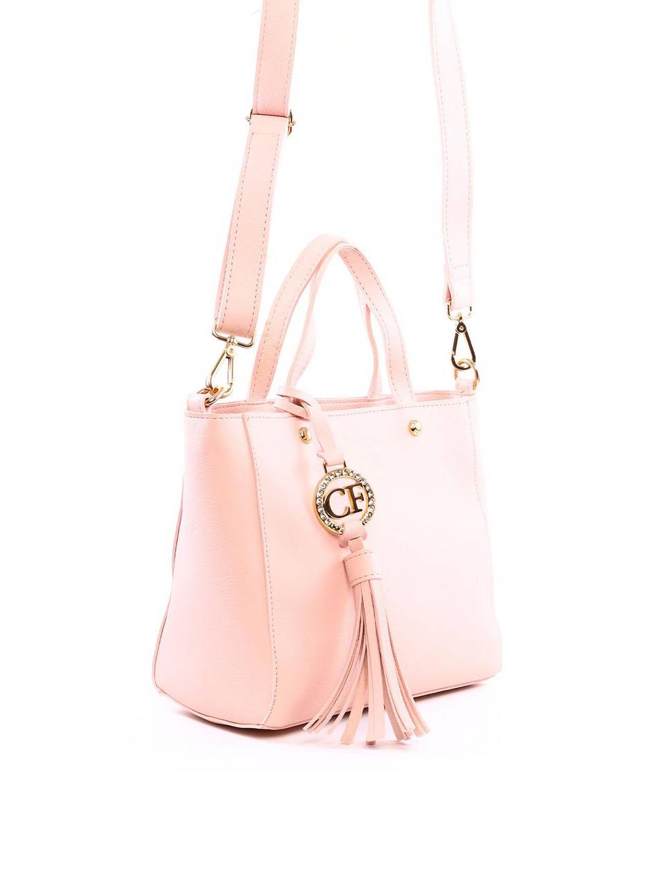 Bolsa Tote Quadrada com Barbicacho - Nude BSI-6273 - NU