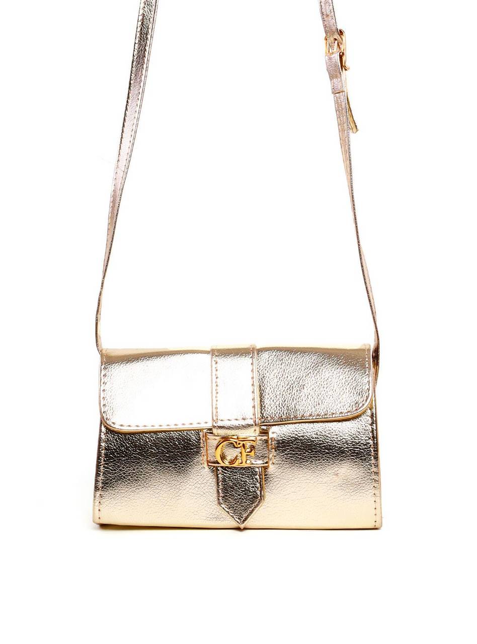 Bolsa Satchel Transversal Retangular - Ouro BSI-6074 - AU