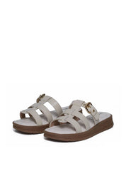 Sandália Flatform com Tiras Entrelaçadas e Fivela - Fenno SDI-11659 - FE