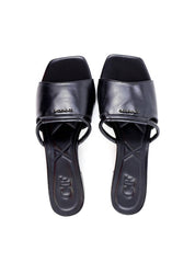 Sandália com Salto Bloco e Tira Larga - Preta SDI-11915 - PR