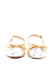 Sapatilha Slingback com Laço e Barbicacho - Ouro SDI-11822 - AU