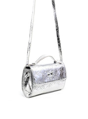 Bolsa Satchel Retangular Pequena - Prata BSI-6246 - PT