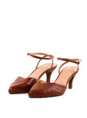 Scarpin Slingback Salto Médio Costuras Aparentes - Castor SDI-12055 - CS