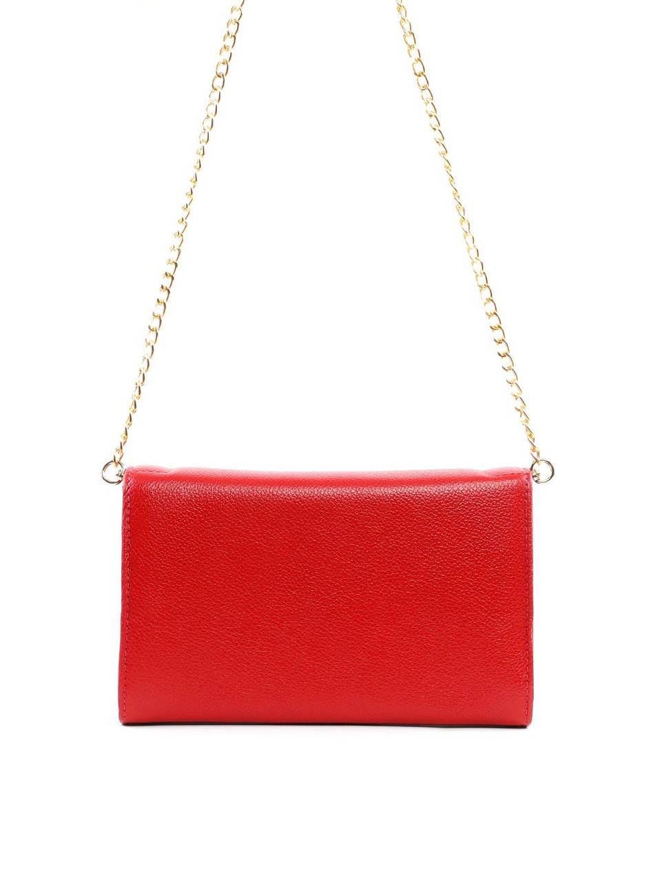 Bolsa Clutch Retangular com Alça de Corrente - Vermelha BSI-6244 - VE