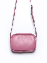 Bolsa Clutch Couro Pequena Transversal Ziper Roxa BSI-5677 - RO