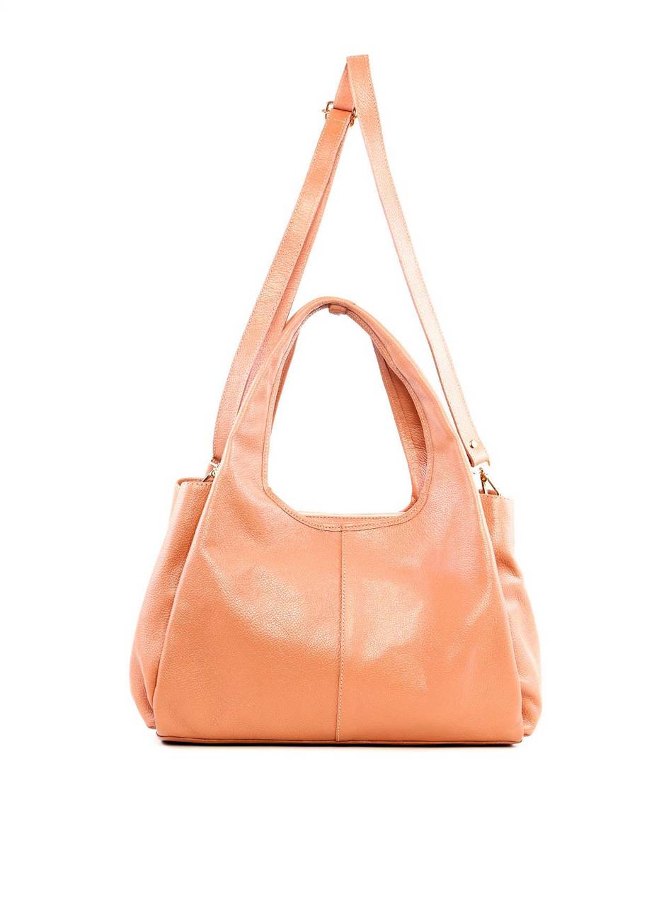 Bolsa Hobo com Três Divisórias - Nude BSI-6245 - NU