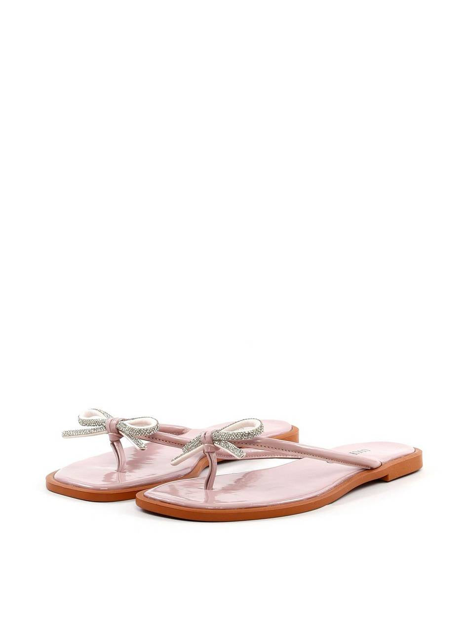 Rasteira de Laço com Strass - Rosa SDI-12076 - RS