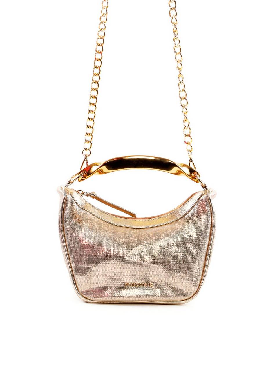 Bolsa Hobo com Alça Geométrica e Corrente - Ouro BSI-6428 - AU