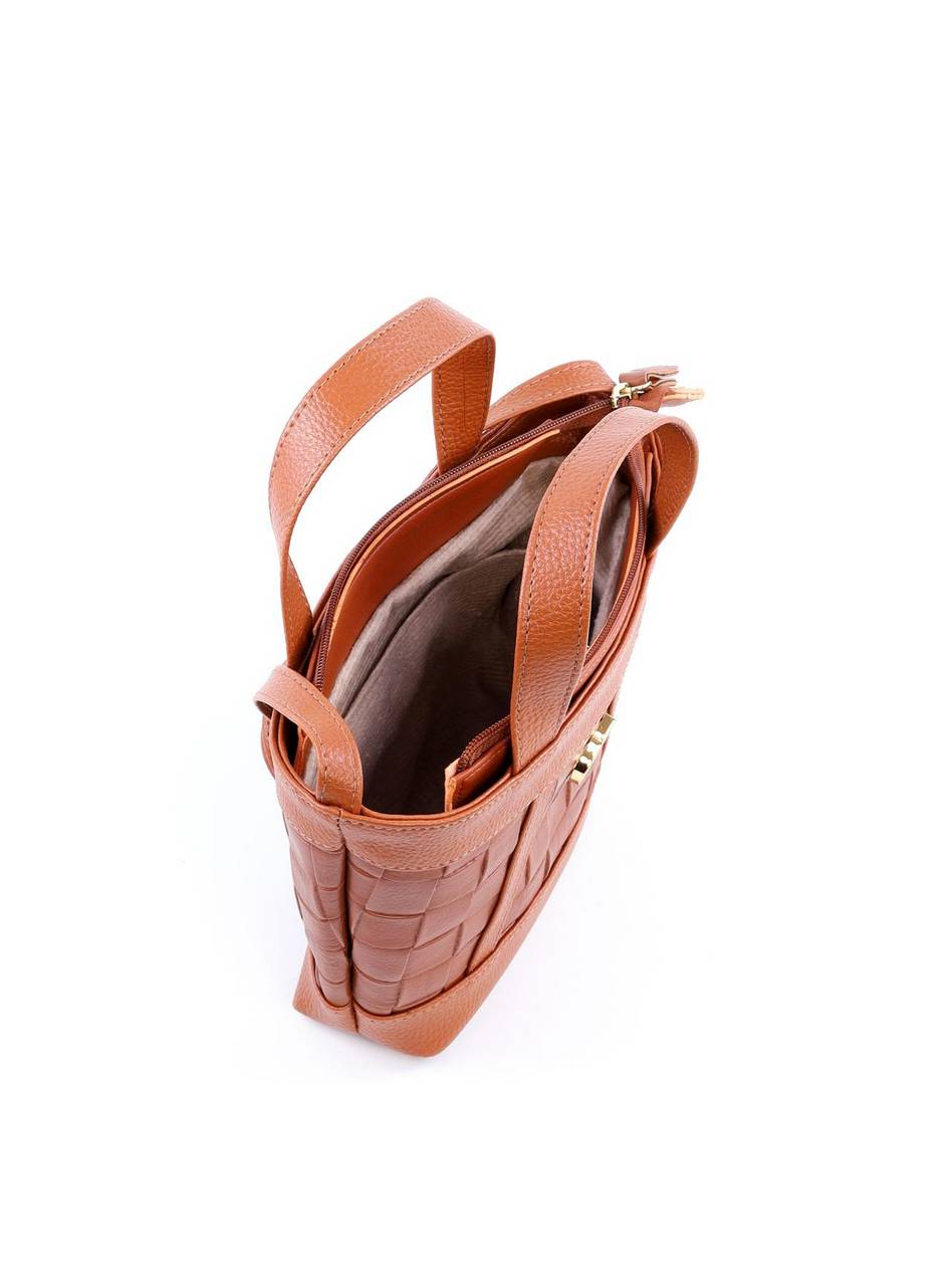 Bolsa Tote com Alça Dupla Geométrica - Castor BSI-6061 - CS