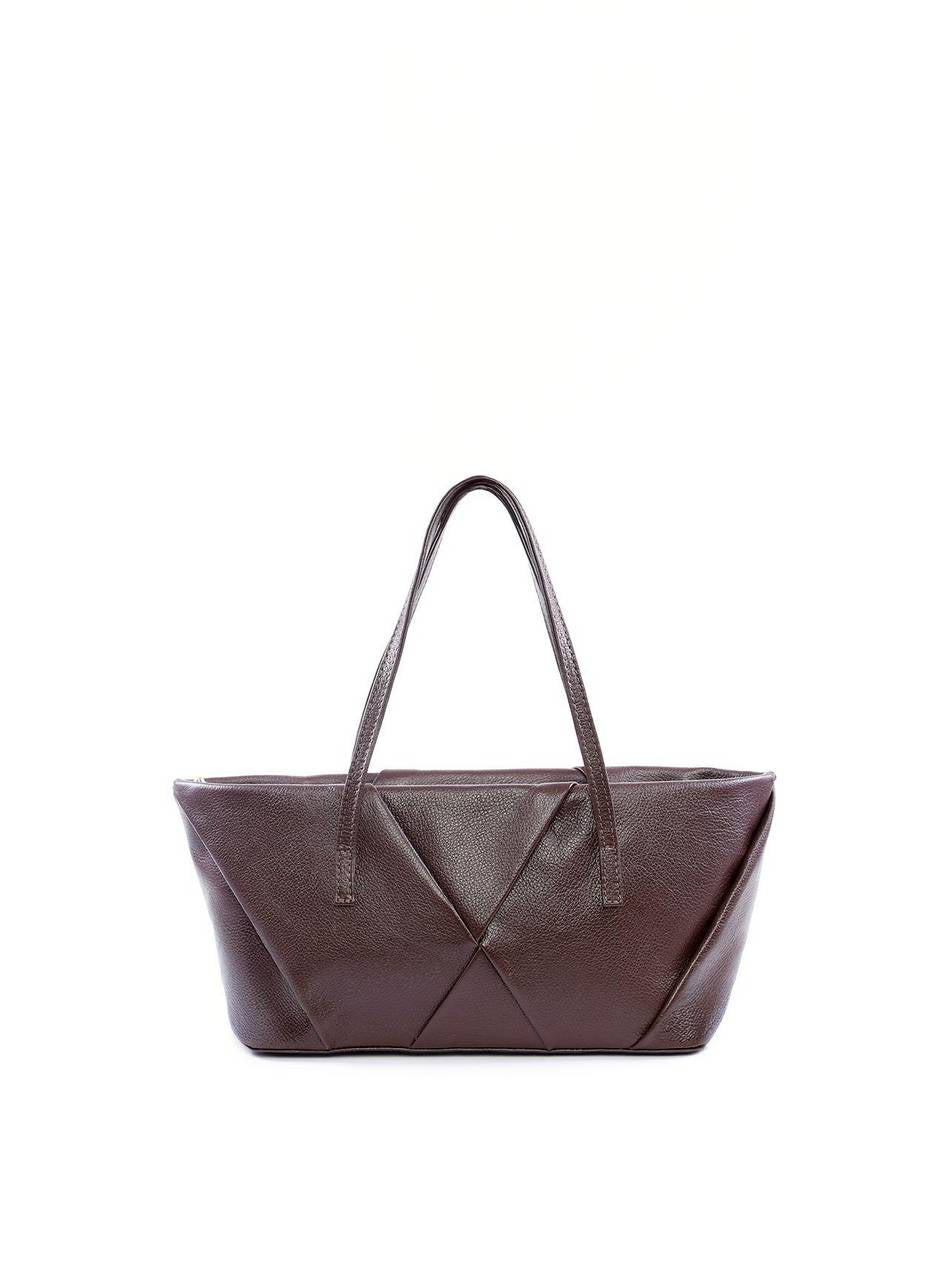 Bolsa Baguette de Mão Alongada com Recortes - Cacau BSI-6122 - CA