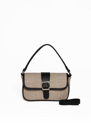 Bolsa Satchel de Mão em Palha Preta BSI-5986 - PR