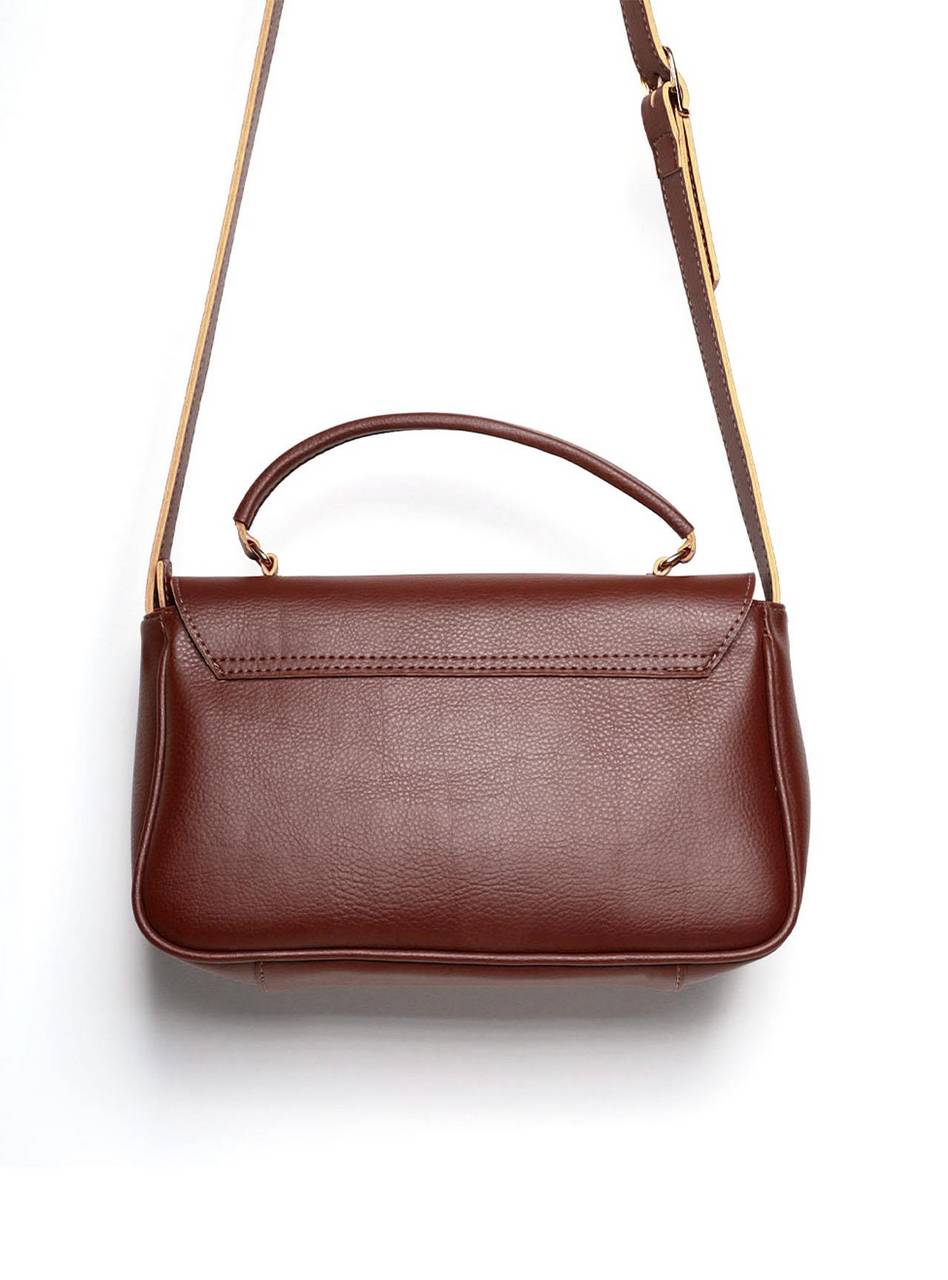 Bolsa Feminina Transversal com Tampa e Alça de Mão - Cacau BSI-5832 - CA