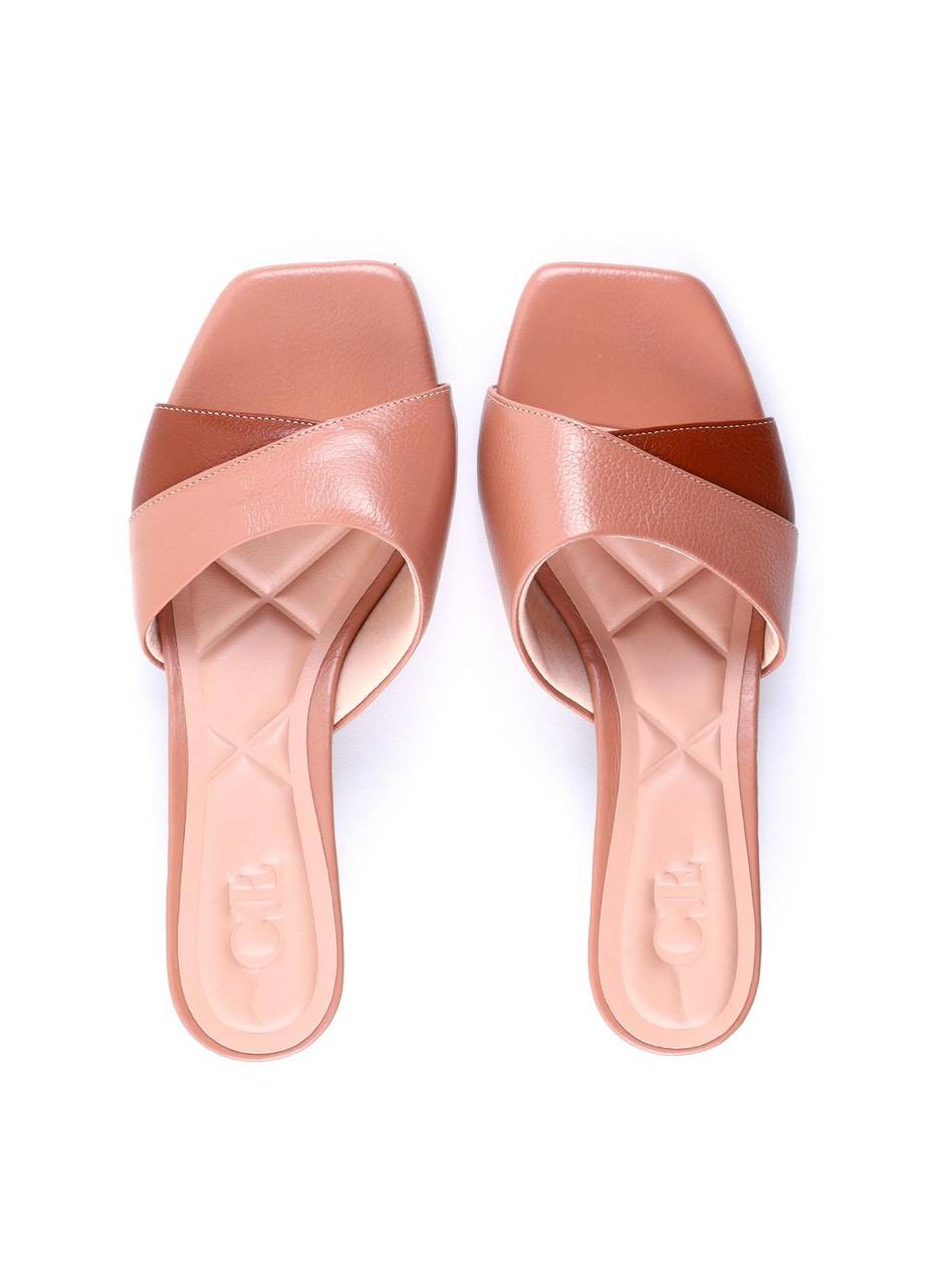 Tamanco com Salto Kitten Bicolor - Nude SDI-12080 - NU