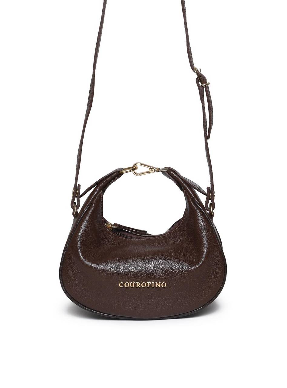 Bolsa Feminina Hobo Couro Pequena Cacau BSI-5937 - CA