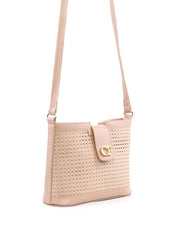 Bolsa Transversal Detalhe Tela Frontal - Nude BSI-6377 - NU