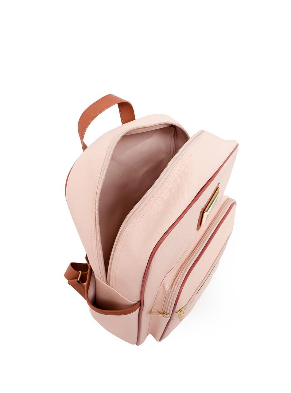 Mochila Media Bolso Duplo Frontal Nude MEI-399 - NU