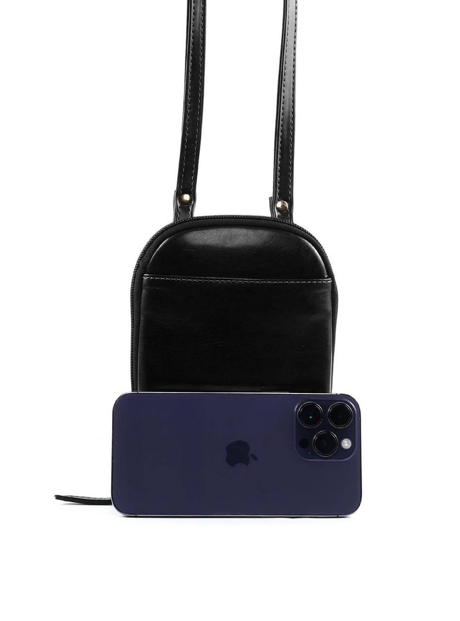 Bolsa Bag Transversal Coração Porta Celular - Preta BSI-6396 - PR