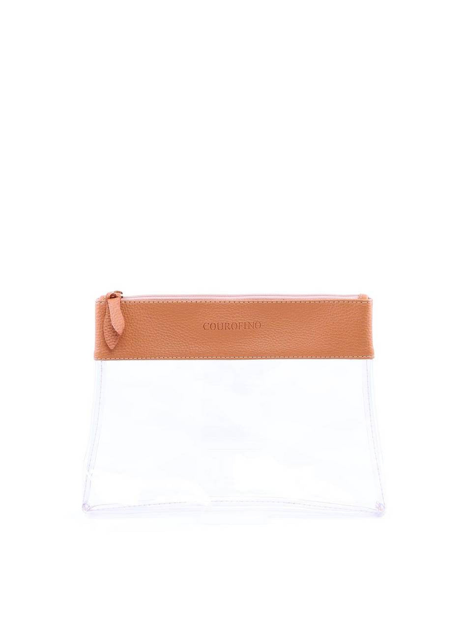 Necessaire Transparente Quadrada Média - Nude NSI-147 - NU