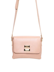 Bolsa Saddle Pequena Couro Alça Regulável Nude BSI-5739 - NU