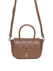 Bolsa Satchel Pequena Couro Alça Dupla - Nude BSI-5978 - NU