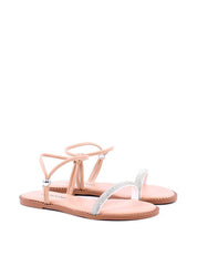 Rasteira de Prender com Strass - Nude SDI-11802 - NU