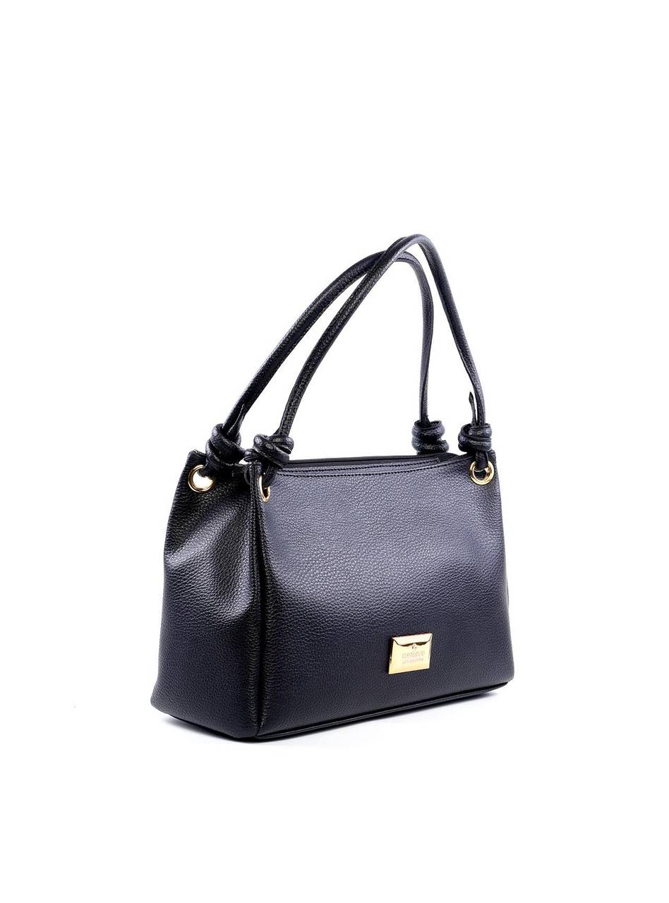 Bolsa Tote de Mão com Detalhe em Nó - Preta BSI-6219 - PR