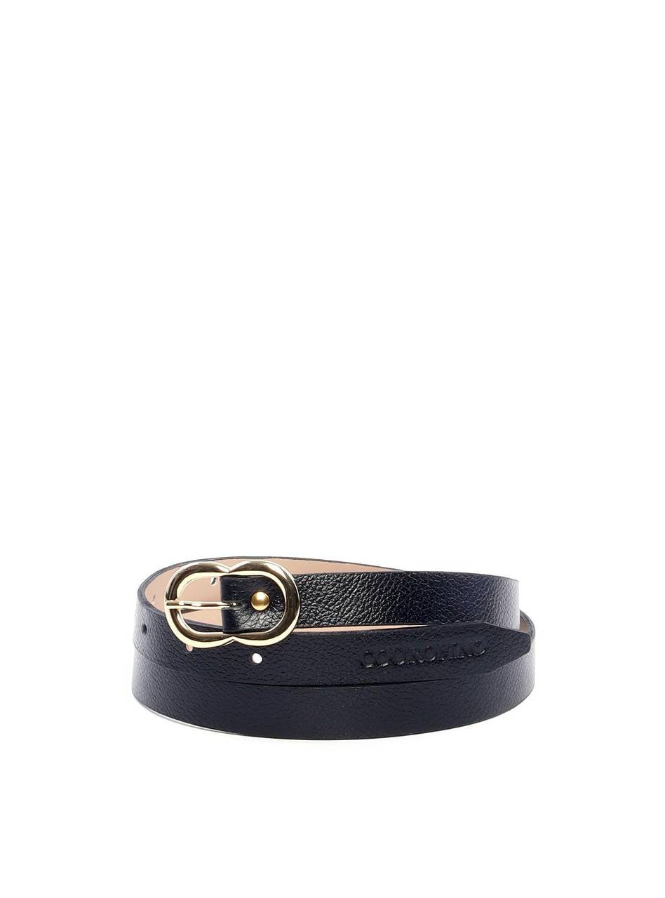 Cinto Feminino em Couro com Fivela Orgânica - Preta CTI-989 - PR