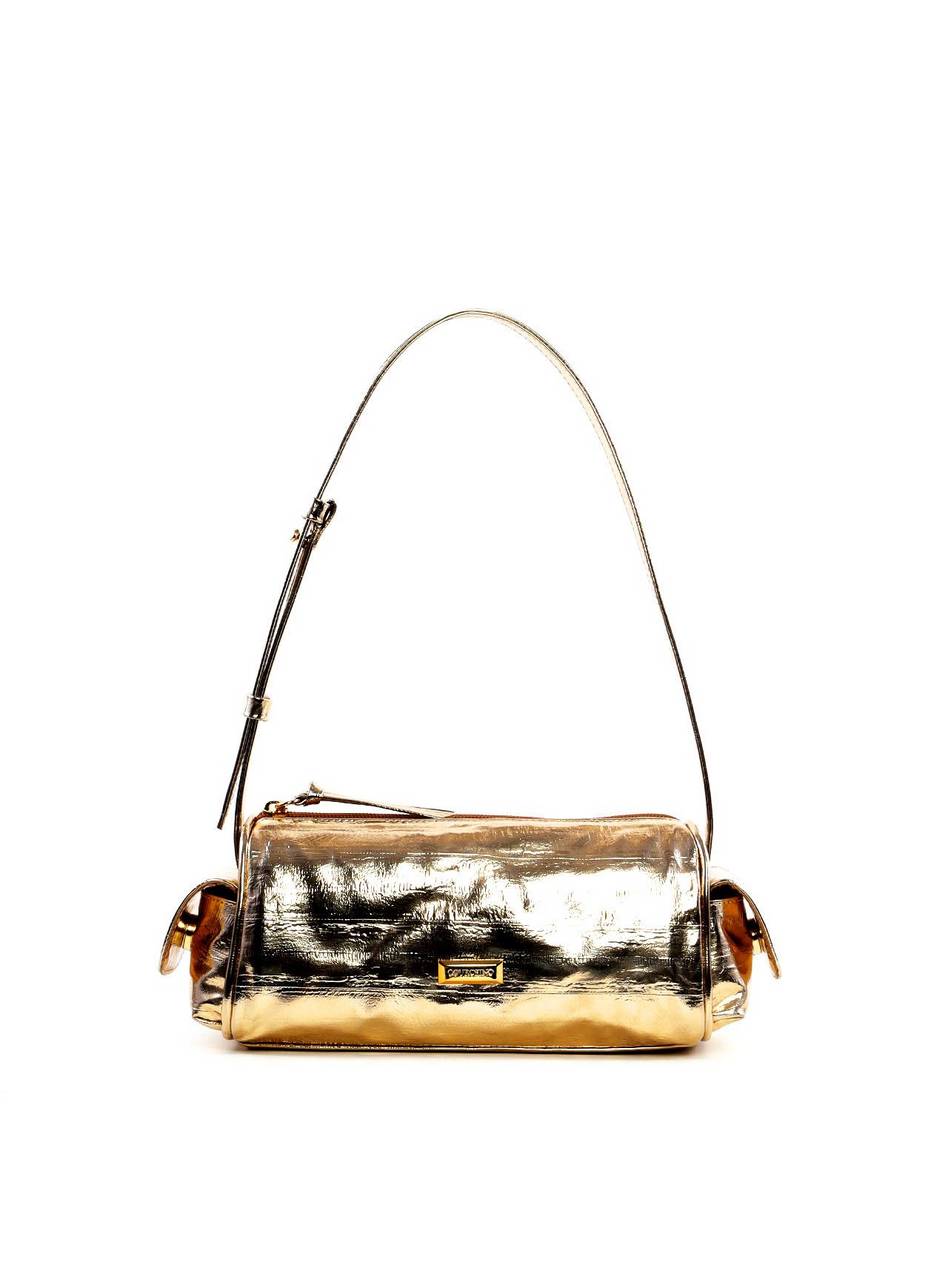 Bolsa Baguete Pequena com Bolsos Laterais - Ouro BSI-6447 - AU