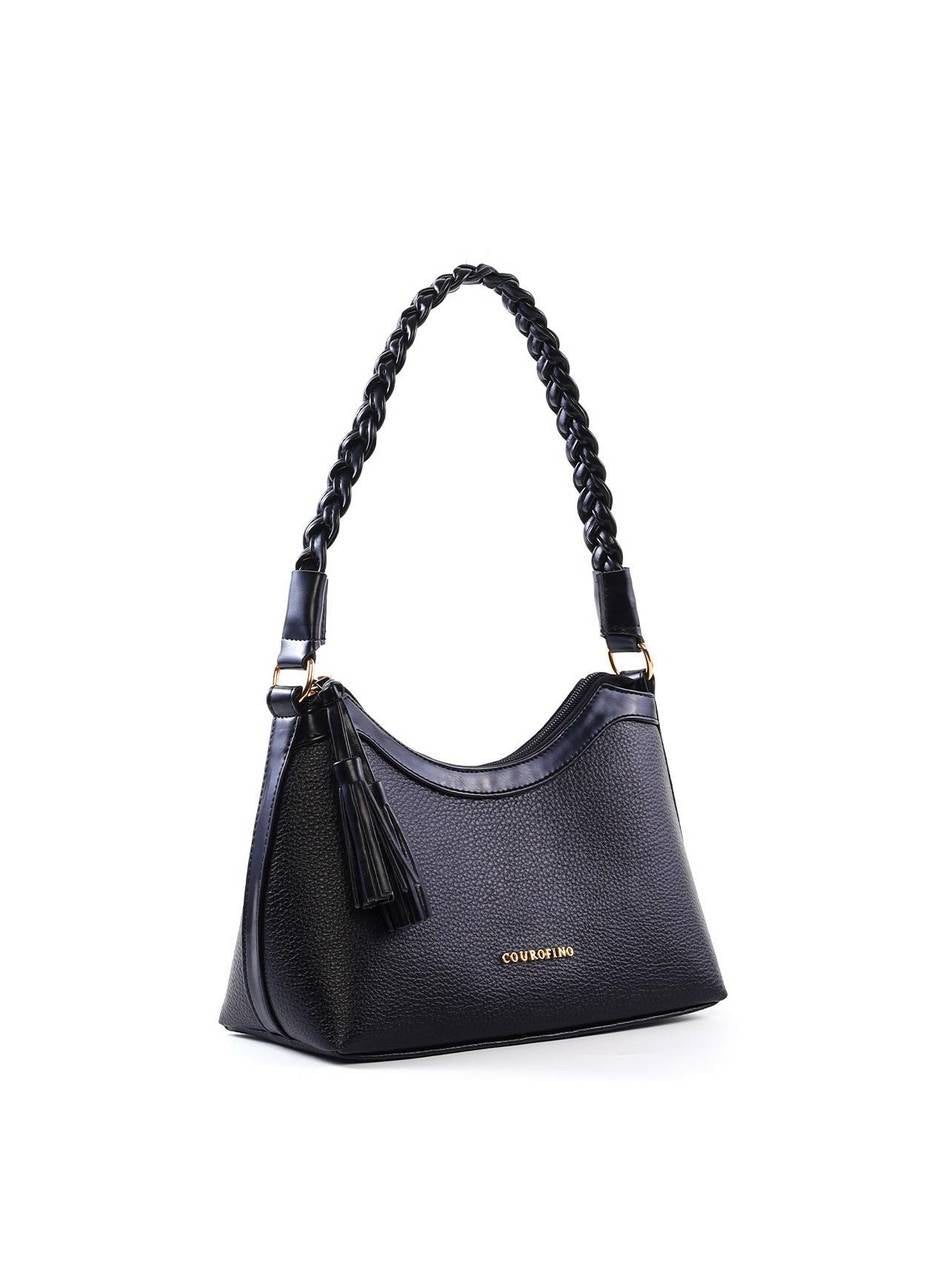 Bolsa Baguette Alça Trançada - Preta BSI-6402 - PR