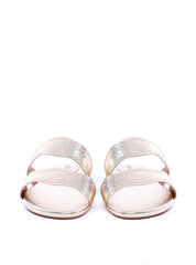 Sandália Rasteira com Tiras Onduladas - Ouro SDI-11706 - AU