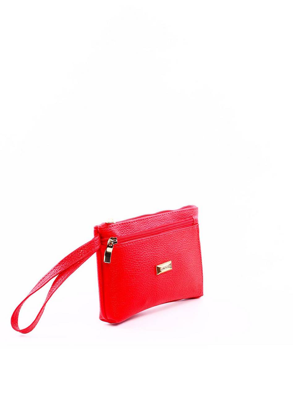 Bolsa Clutch Com Zipper de Puxador - Vermelha BSI-5385 - VE