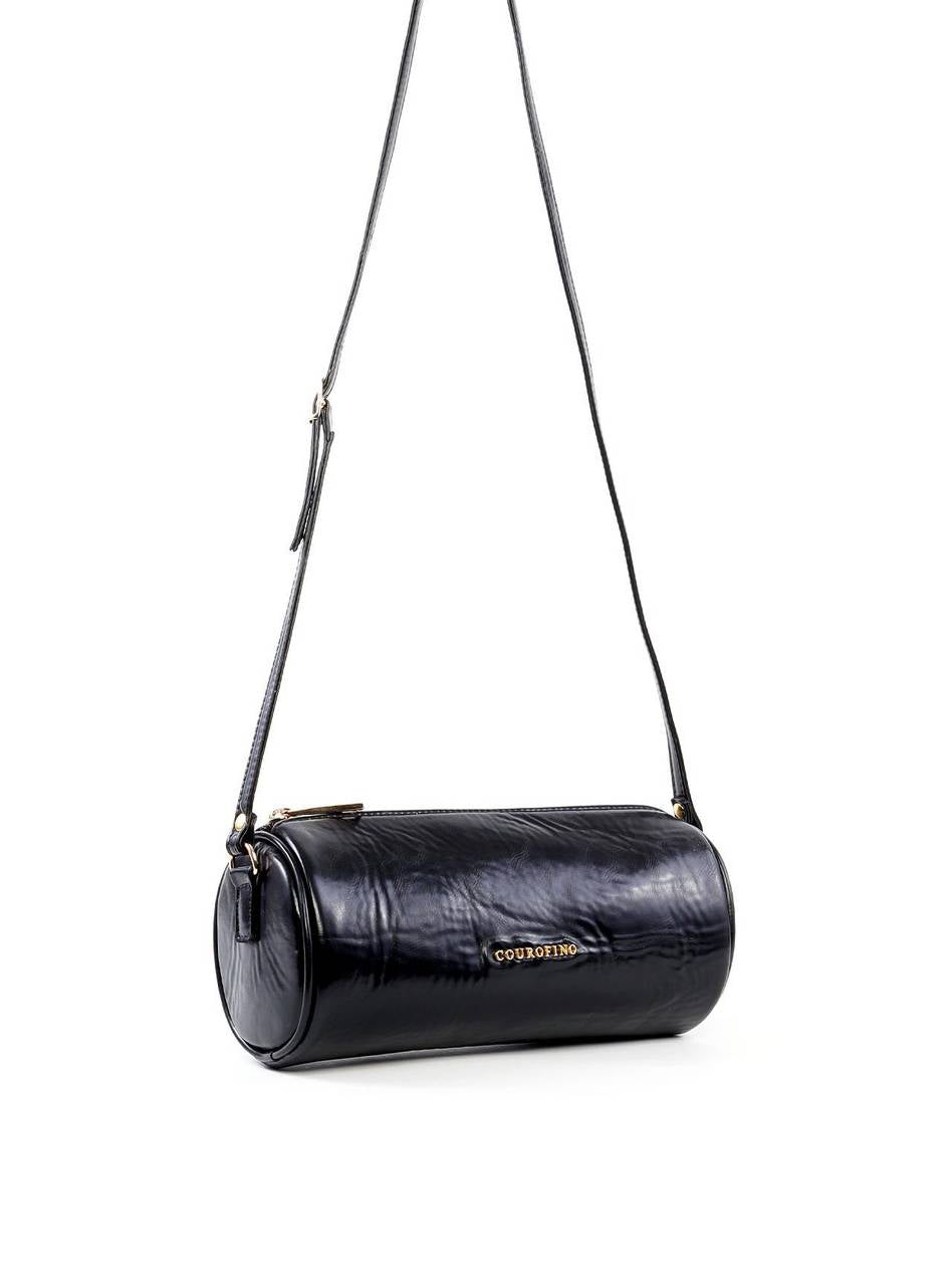 Bolsa Baguete Pequena Bowling - Preta BSI-6457 - PR