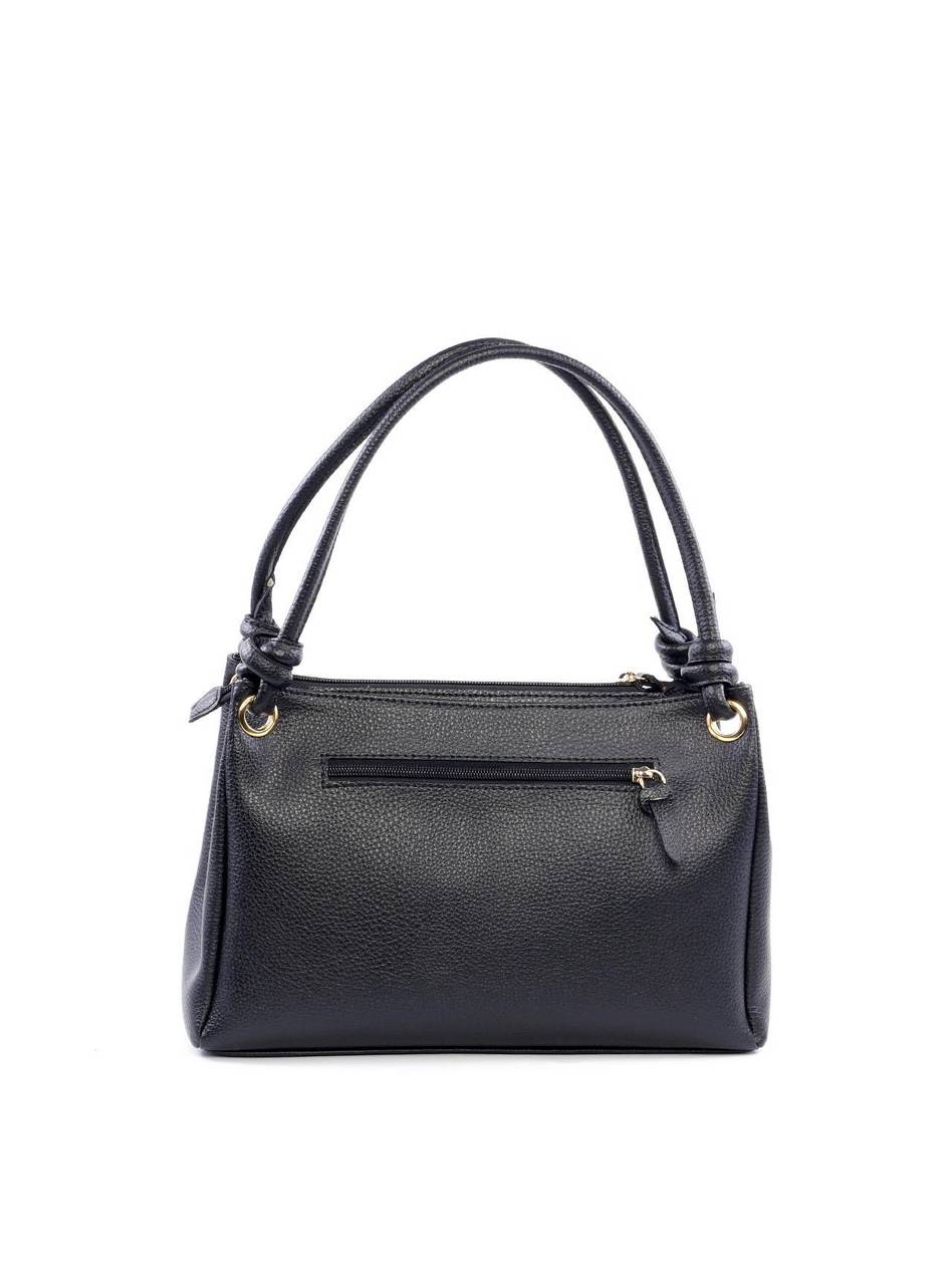 Bolsa Tote de Mão com Detalhe em Nó - Preta BSI-6219 - PR