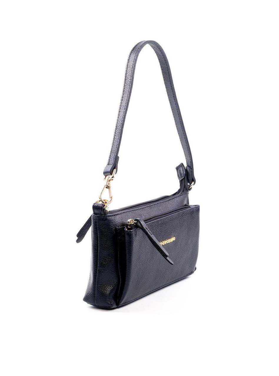Bolsa Baguette com Bolso Grande Frontal - Preta BSI-6130 - PR