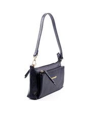 Bolsa Baguette com Bolso Grande Frontal - Preta BSI-6130 - PR