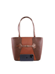 Bolsa Shopper com Tressê e Fivela - Cacau BSI-6421 - CA