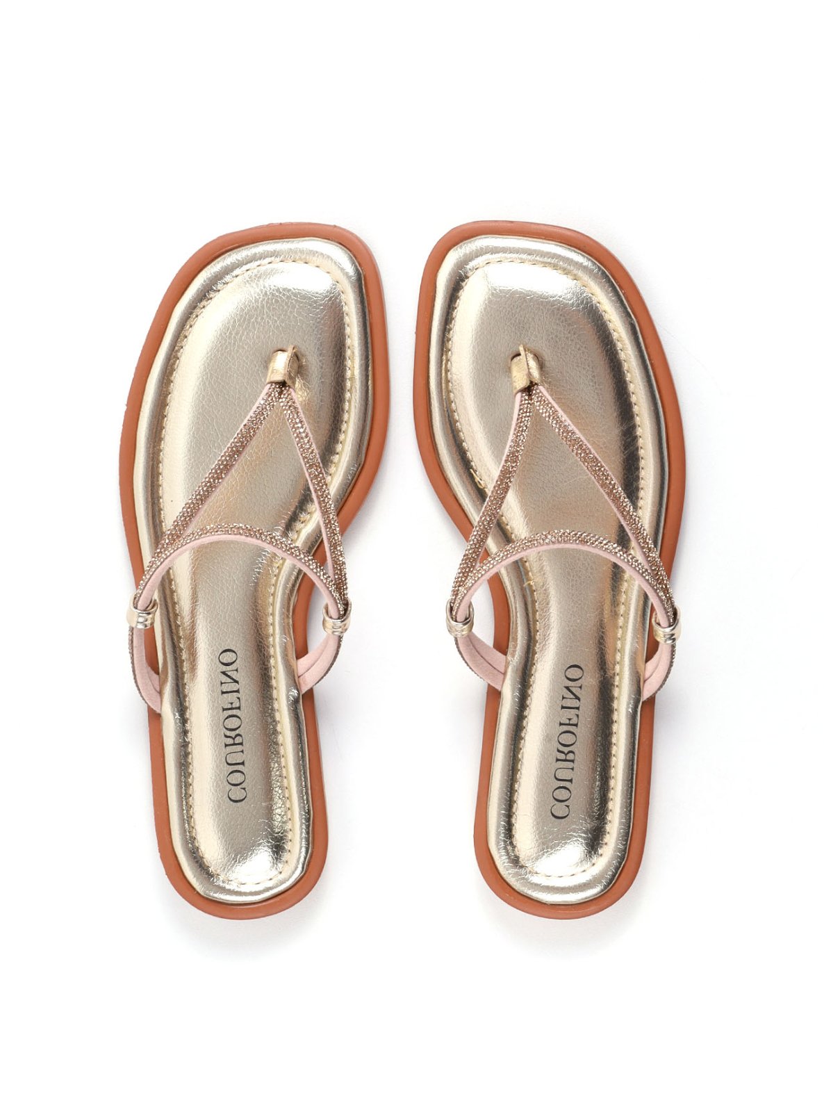 Rasteira Feminina com Tiras e Strass SDI-12242 - AU