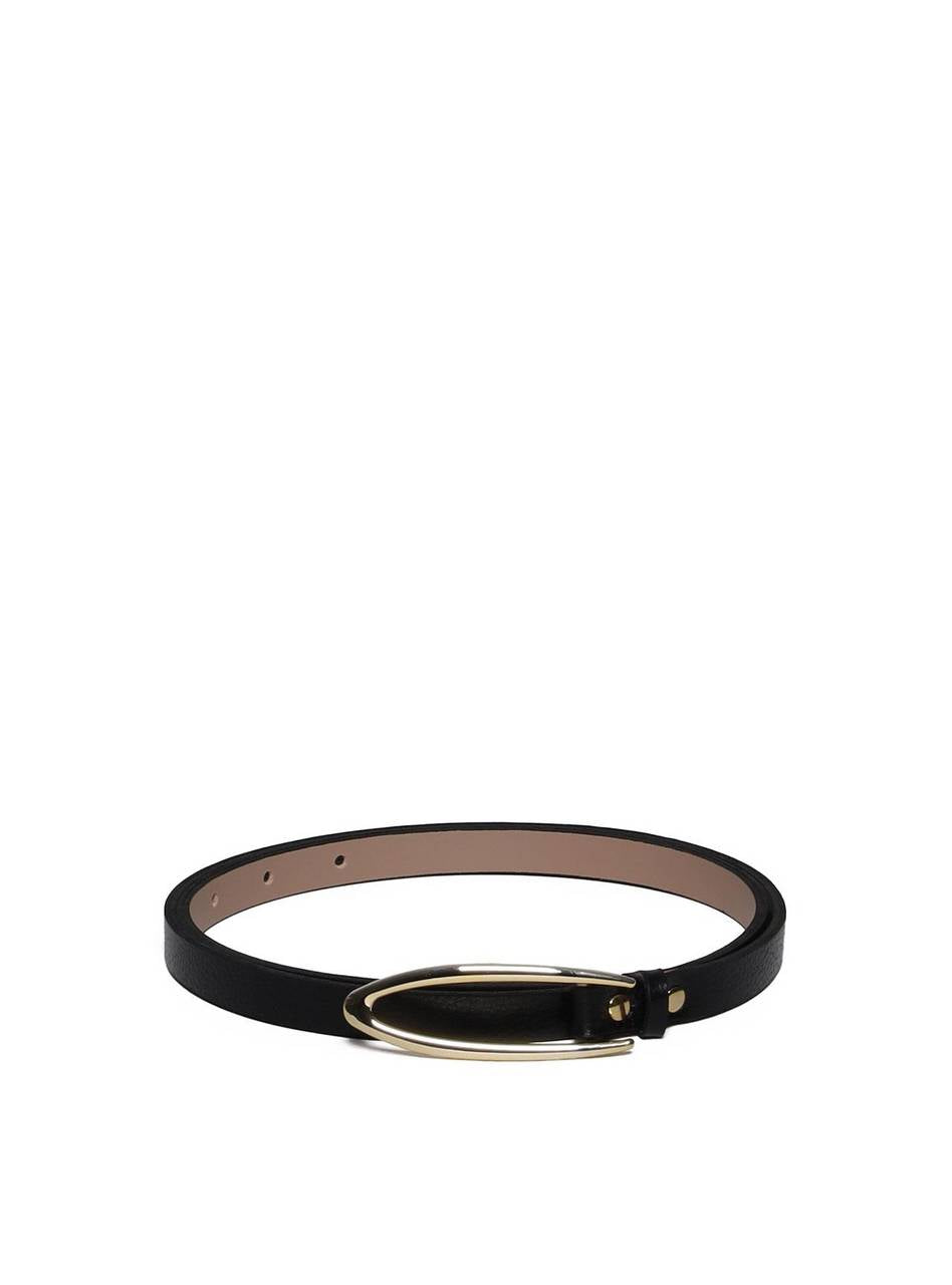 Cinto Feminino em Couro com Fivela Orgânica - Preta CTI-971 - PR