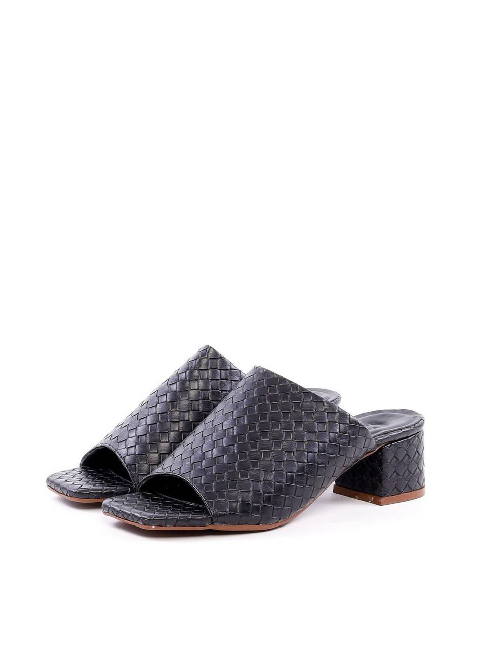 Tamanco Salto Bloco em Tressê - Preta SDI-11949 - PR