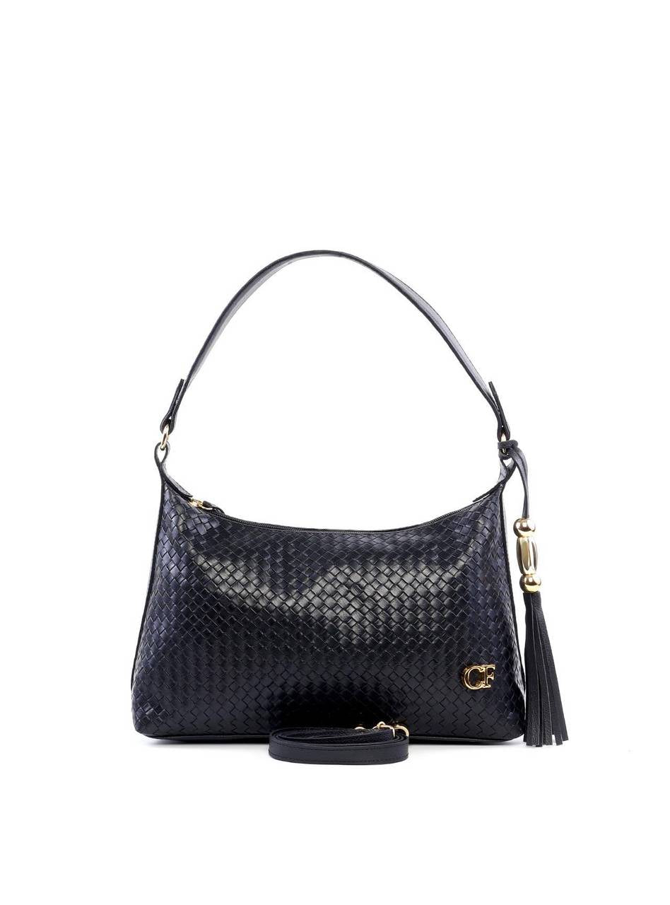 Bolsa Hobo Transversal com Barbicacho - Preta BSI-6228 - PR