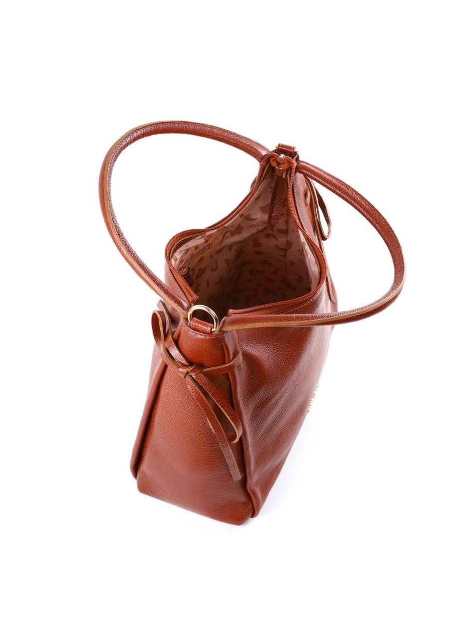 Bolsa Tote Grande Enfeite Laços Laterais Alça Dupla - Castor BSI-6375 - CS