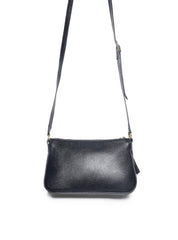 Bolsa Clutch Couro Pequena Transversal Preta BSI-5873 - PR