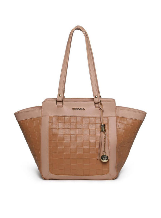 Bolsa Tote Grande Tiracolo Detalhe Barbicacho Nude BSI-5973 - NU