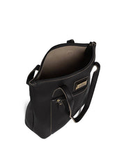 Bolsa Tote com Bolso Grande Frontal - Preta BSI-5470 - PR
