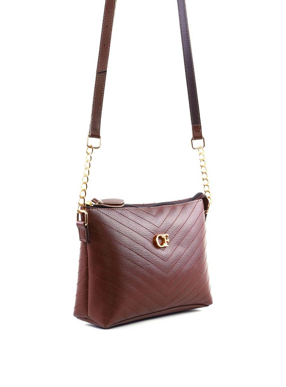 Bolsa Carteira Transversal com Costura - Cacau BSI-6318 - CA