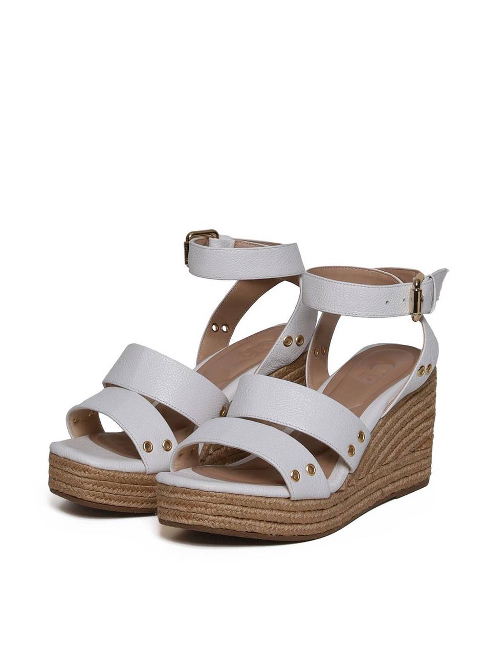 Sandália Plataforma com Cordas e Ilhóes - Branca SDI-11671 - BR